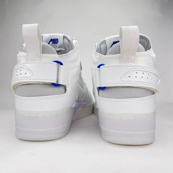 Nike Mens Air Force 1 Mid React Summit White Icy Shoes Size 10.5 DQ1872-101 - Picture 6 of 9